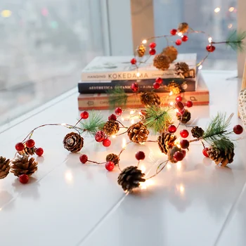 Männikäbi Jõulupuu String LED Tuled Vanik Lumehelbed jõuluehe Kodu Haldjas Tuli Uus Aasta Xmas Decor