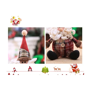 KUUM 3 Pakk Santa Snowman Põder Kujuline Nukk jõuluehe Kingitus Jõulupuu Rippuvad Ornament Xmas Home Decor