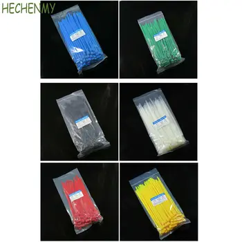 8*250mm 50tk Värvi Nailon Plastmassist kaablisidemed Zip Lips Wrapid Raskeveokite Rihm Korduvkasutatavad Releasable