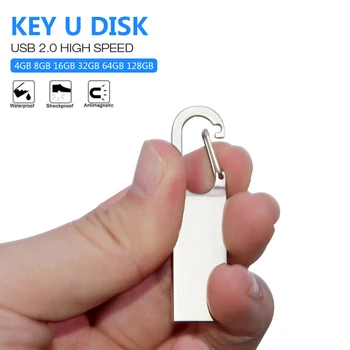 10tk/palju Flash Drive Kõrge Kvaliteedi Pendrive USB 2.0 64GB 4GB 8GB 16GB, 32GB Metallist Veekindel Flash Mälu Kaart kingitus