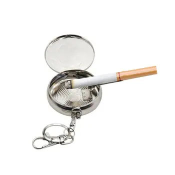 Tasku-Tuhatoosi/Sõiduki Sigaret Tuhatoosi Mini Roostevabast Terasest Tuhatoos koos võtmehoidja ja Sigaret Snuffer