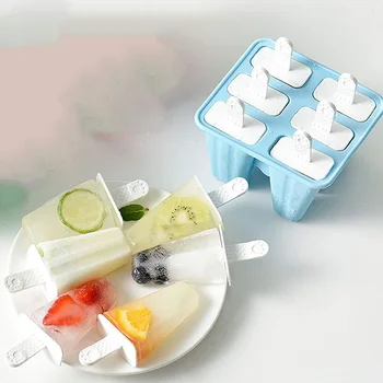 Jäätis Hallitusseened 6 Tükki Silikoon Jäätis Hallitusseened BPA Vaba Popsicle Hallituse Korduvkasutatavad Lihtne Release Jäätise Maker