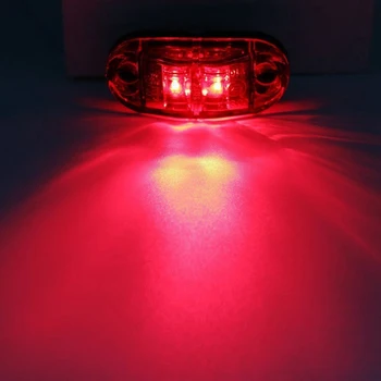 10tk Punane 2 Led Ovaalne Kliirens Haagise Auto Veoauto Pool Sm-i Saba Lamp