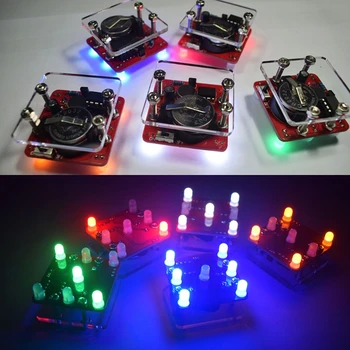 DIY Kiik Loksutades LED Dice Komplekt koos Väikese Vibratsiooniga Mootor Diy Elektroonilise Komplektid