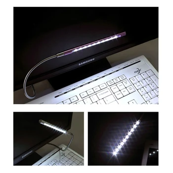 Plastikust USB LED Lamp 10 Led Paindlik Raamatu Lugemine Laua Arvuti Valgustus Sülearvuti laualambid ARVUTI Sülearvuti Tuled C0U8