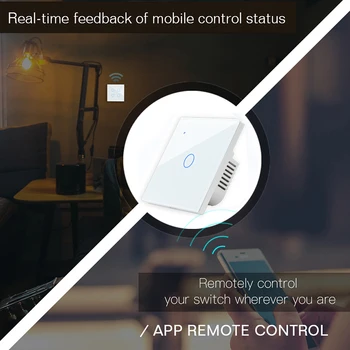 ZigBee smart home WiFi seina touch lüliti, 2 / 3-way, karastatud klaasist paneel, tulede lüliti ac85-240v, 1 / 2 / 3 / 4 bits