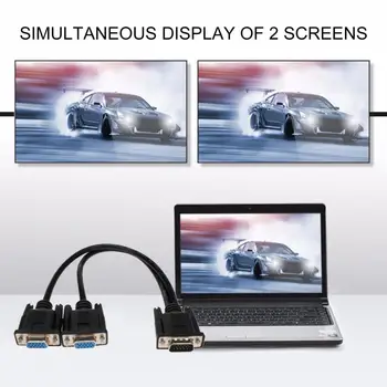 Mini 1 Arvuti Dual 2 Monitor Adapter Meeste ja Naiste VGA Splitter Kaabel Sülearvuti Lauaarvuti