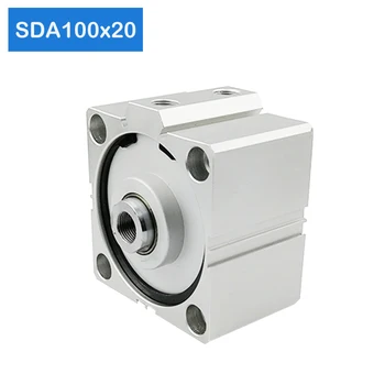 SDA100*20 Tasuta kohaletoimetamine 100mm Läbimõõt 20mm Insult Kompaktne Õhk Silindrid SDA100X20 Dual Action Õhu pneumosilinder