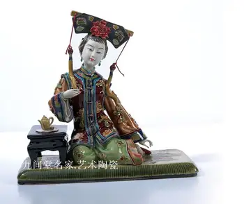 Kruunaisi Klassikaline lady Shiwan nukk keraamiline kingitus mudel tuba Hiina elutoas antiik raami kaunistamiseks tüdruk Ilu figu