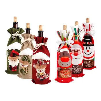 Jõulud Veini Pudel Hõlma Häid Jõule Decor Kodus 2020 Navidad Noel Jõulud Kaunistused Xmas Kingitus Head Uut Aastat 2021