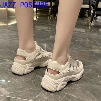 Naiste vabaaja jalatsid Kerge suvine platvorm kingad, Roosad, kõrge kontsaga Naiste spordijalatsid Naiste kingad 2021 w159