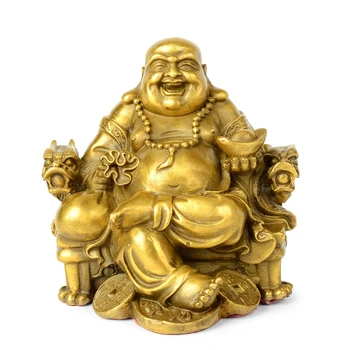 Avamine kerge Maitreya vask Buddha Teenetemärgi elutuba decor uuring joonis Buddha rikkus rikkust õnn statuette käsitöö
