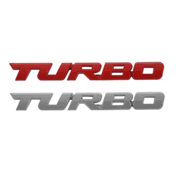 2 TK TURBO Universaalne Auto, Mootorratas, Auto 3D Metallist Embleem, Rinnamärk Decal Kleebis, Punane ja Hõbedane