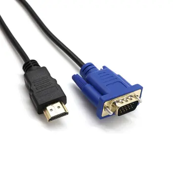 HDMI to VGA HD Converter Cable Audio Kaablit D-SUB Male Video Adapter Kaabel Plii HDTV PC Arvuti, Monitor, ARVUTI Sülearvuti TV