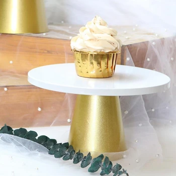 Metallist Raud Kook Seista Ümmargune Pjedestaal Magustoit Omanik Cupcake Display Rack Bakeware Sünnipäeva Pulmapidu