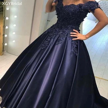 Uute tulijate Line Tanssiaiset Kleit Royal Blue Maha Õla Vestido de Festa Abendkleider Kaasaegne Õhtu Poole Kleit платье 2021
