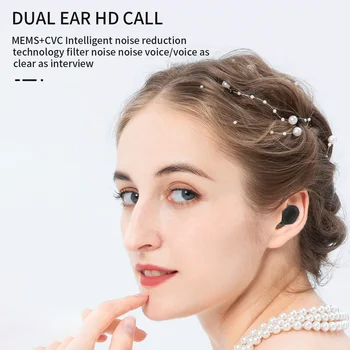TWS BQC01 Traadita Kõrvaklapid Bluetooth-Peakomplekti Veekindel In-ear Kõrvaklapid HIFI Stereo Müra tühistamine Kõrvaklapid