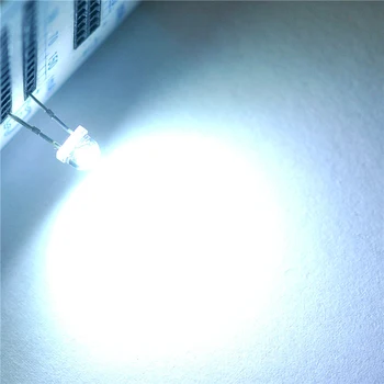 ICOCO Super Pakkumised Top Müügi 5mm 100tk Valge Ultra-Ere LED Lamp Emitting Diodes 15000MCD Hot Müük