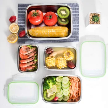 Roostevabast Terasest Termiliselt Isoleeritud Lunch Box Bento Box Kooli Piknik Toidu Mahuti FEA889