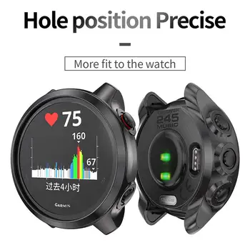 Slim TPÜ Katmine Watch Juhul Kaas Garmin Forerunner 245 muusika 245M Smart Watch Pehme Clear Screen Protector