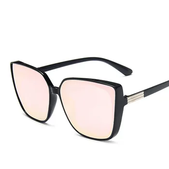 Fashion Plast Cat Eye Naiste Liiga Päikeseprillid Brändi Disainer, Vintage Retro Peegel päikeseprillid naistele, UV400 Oculos