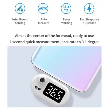 Mitte-Kontakt Infrapuna Termomeeter Smart Mobile Telefon Termomeeter Sisseehitatud Smart Thermopile Andur Plug-in For IPhone 12 Pro Max