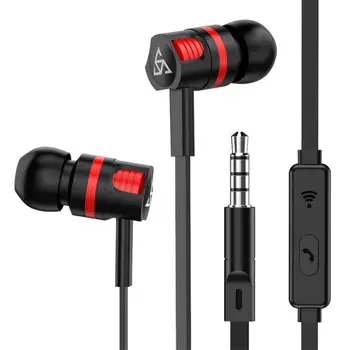 PTM T2 In-ear Juhtmega Kõrvaklapid hääljuhtimine Müra Isolatsiooniga Stereo Heli Nisu Kõrvaklappide Universal Mobile Telefon Peakomplekti