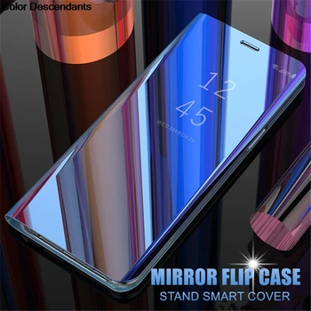 Luksus Selge ettekujutus, Smart Mirror Flip Case For LG V40 V50 Põrutuskindel Plast Raske Juhtumi Kaas LG v30 eluviis kodukinosüsteemid Seista Nahast Coque Fundas