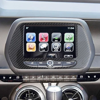 Näiteks Chevrolet Camaro 2016 -2020 süsinikkiust Kesk-Konsooli Navigatsiooni Ekraani Paneeli Katta Sisekujundus Raami Kleebis