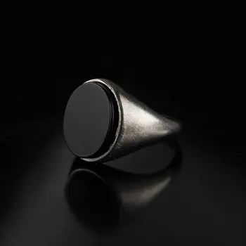 Gemstone Gooti Ringi Reaalne Sterling Silver Ring with Black Onyx või Punane Kivi Tsirkoon Hõbe Naiste Sõrmus Hõbedane Meeste Sõrmus