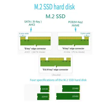 M. 2 NVMe SSD NGFF, ET PCIE 3.0 X16 Adapter Klahvi M Liidese Suurus 2280 2242 Toetada 2230 Kaart Pcie KIIRUS m.2 Laienemine 2260 G0S3
