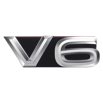 Auto Toodete Embleemi V6 Grill Kleebise jaoks -VW TERAMONT PHIDEON ARTEON MAGOTAN PASSAT TOUAREG TIGUANL VW V6 Kleebis