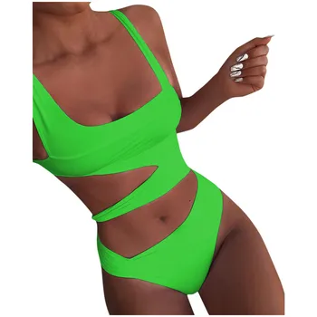 Naiste Suvine Bikinis Määrata, Tahke Tükk Ujumistrikoo Bikini Supelpüksid Beachwear trikoo купальники женские 2021