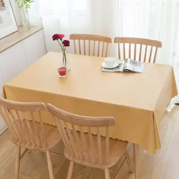 Puhta värvi laudlina veekindel -, õli-tõend, scald tõendeid ja pesu tasuta kodumasinate PVC Põhjamaade lihtne söögilaud, laua, tee tabel