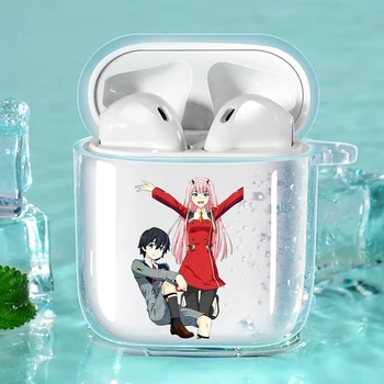 Jaapani KALLIS Aastal FRANXX Anime Kõrvaklappide puhul Apple AirPods Juhul, Silikoon on Läbipaistev, Kaitsev Kate Laadimise Kasti fundas