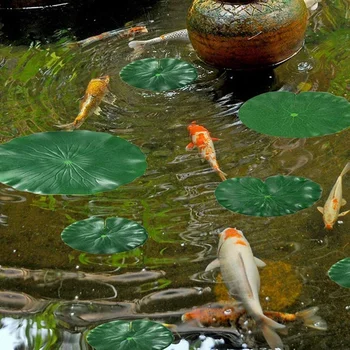 10 Tükki 5 Tüüpi Kunstliku Ujuv Vaht Lotus Jätab Lily Padjad Kunstlik Lehestik Tiik Decor Bassein Akvaariumi Dekoratsioon