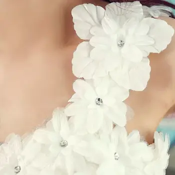 M070 Magus Mälu Ühe Õla Lühike Valge Pulm Kleidid 2021 Appliques Lace Up Kõnniteed Kleit Printsess Partei Rüü Pall Kleit