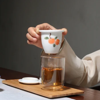 Must Tee Teaware Klaasist Keraamiline Filter Topelt Kõrva Käsitsi maalitud Teekann Kaasaegse Kodu Kung Fu Tea Maker Teaware Komplekt