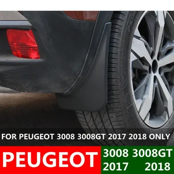 Plastikust Muda Klapid Guard Mudguard Vendrid Splash Klapid 4 Tk / Komplekt Uus Stiil Peugeot 3008 3008GT 2017 2018