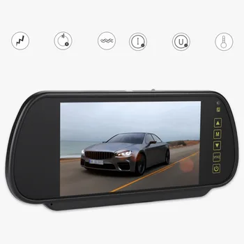 7inch Auto Rearview Mirror LCD Auto Dimm Jälgimiseks tahavaate Kaamera Koos hoidikuga, mis sobib igat tüüpi sõidukitele