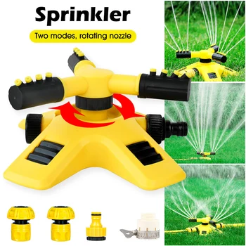 Aias Sprinkler Jootmise Süsteem Automaatne 360 Kraadi Pöörlev 3-Arm Muru Muru kastmise Sprinkler koos Pistikutega