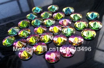 Suur Edendamine 100tk/kott 16mm Kõrge Kvaliteedi Uhke Akrüül Crystal Multi-Värvi pimestav Rhinestone YYXJ-W-16 Vaba shipping