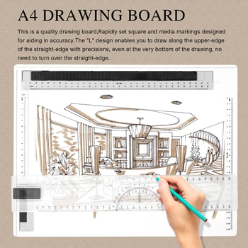 A4 Pilt joonestuslaud Kartograafiliste Platvorm Sile Juhtrööpad Täpne Markeering Funktsionaalne Disain Ajastiga Tööriist