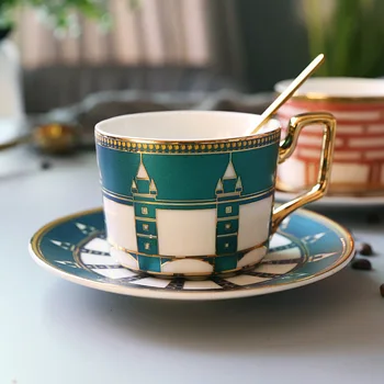 Hoge Kwaliteit Luu Hiina Kopje Koffie Põhjamaade Keramische Cup Streep Geglazuurd Premium Sind Tassi Et Saus Collection Deluxe Kingitus