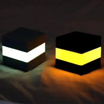 Värviline Ruut Öö Valguses PVC Atmosfääri Lamp DIY Hall Energiasäästu Led Night Light Mõttes, Laadimine USB Must Teenetemärgi