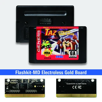 Taz Põgeneda Marsi - USA Silt Flashkit MD Electroless Kuld PCB-Kaardi jaoks Sega Genesis Megadrive Video Mängu Konsool