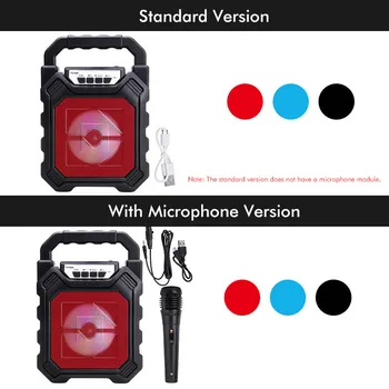 3D Juhtmevaba bluetooth Kõlar Kaasaskantav Heli Bass Box Stereo, Subwoofer Toeta USB/ TF-Kaardi/ AUX-in/ FM koos Juhtmega Mikrofon