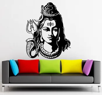 Diy vinüül kleebised Jumal Shiva India Hindude Religioon Seina Kleebis home decor Seina Kleebised vinüültapeet Seinamaaling