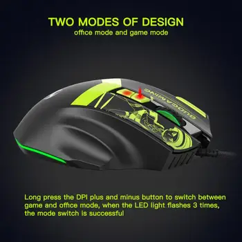 Uus Arvuti Hiir Gamer Ergonoomiline Gaming Mouse USB-Juhtmega Mäng Mause 7200 DPI Vaikne Hiirtel RGB Valgustus 10/12 Nuppu TK