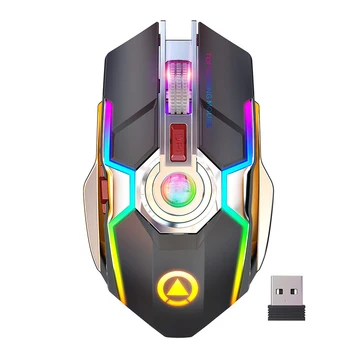 A5 Juhtmeta hiir, Ergonoomiline Gaming Mouse USB-Hiire Mäng Laetav RGB Vaikne Hiirtel Streamer LED Taustvalgus ARVUTI Sülearvuti